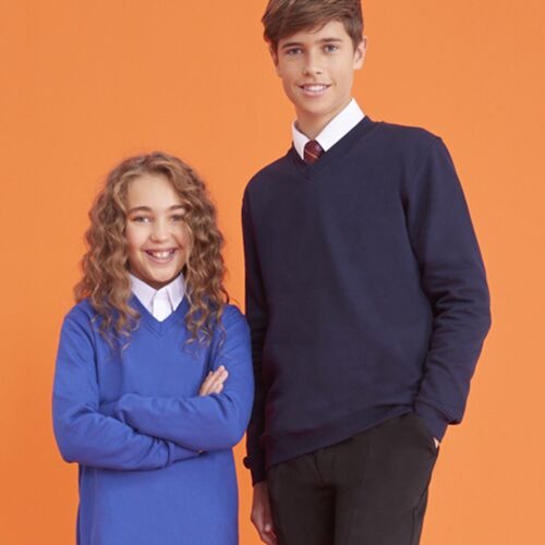 AWDis Academy Senior V Neck Sweatshirt Thumbnail