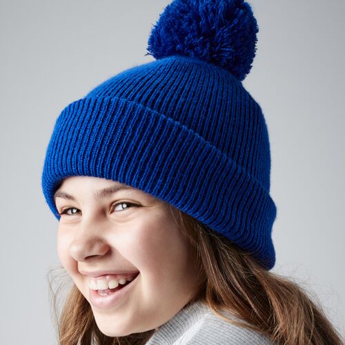 Beechfield Kids Reflective Bobble Beanie Thumbnail