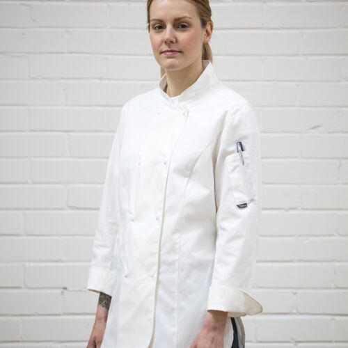 Dennys Ladies Long Sleeve Premium Chef's Jacket Thumbnail