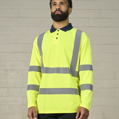 Pro RTX High Visibility Long Sleeve Polo Shirt Thumbnail