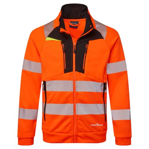 DX4 Hi-Vis Funnel Neck Zipped Sweatshirt Thumbnail