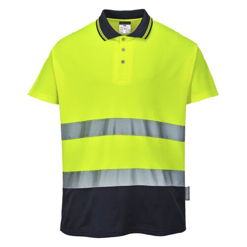 Hi-Vis Cotton Comfort Contrast Polo Shirt S/S  Thumbnail