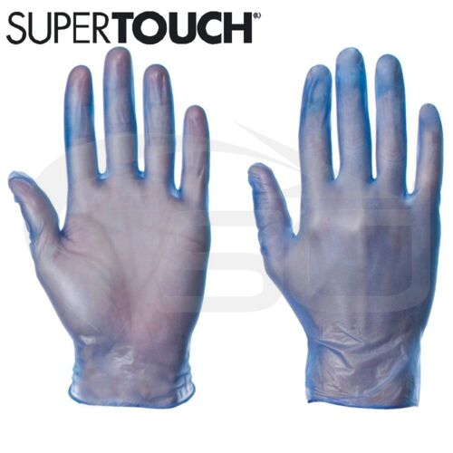 Supertouch Vinyl Gloves (Powder-Free) - Blue (Pack of 100) Thumbnail