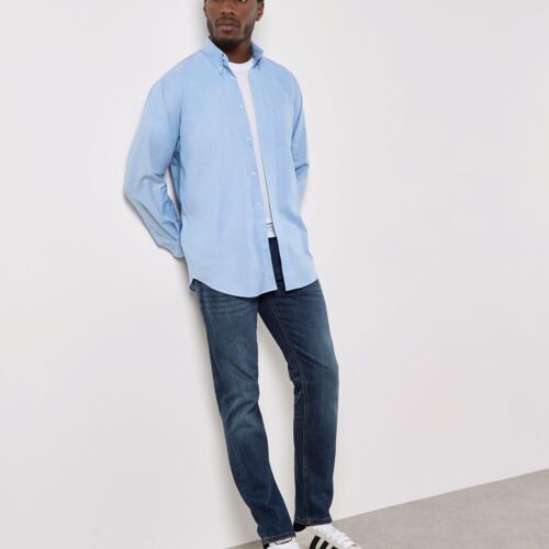 Classic Fit Long Sleeve Workwear Oxford Shirt Thumbnail