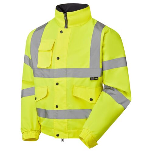 H544 - SHV-05441 - Hi Vis Fleece Lied Bomber Jacket Thumbnail