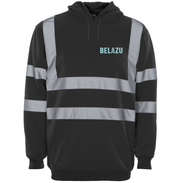 36471-7 - Hi Vis Black Hooded Sweatshirt Thumbnail